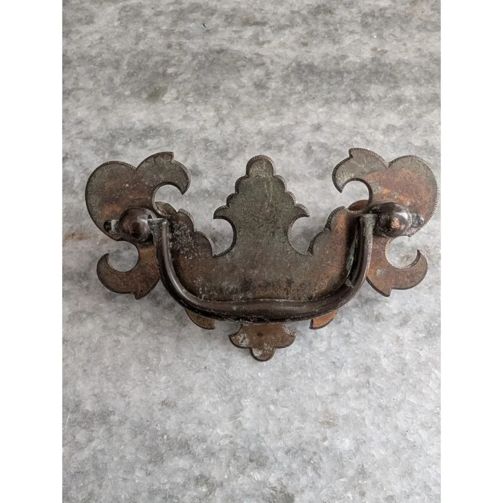 3.5in Brass Handle Bail Drawer Pull - VTG